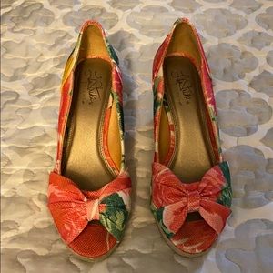 Life Stride Peep Toe Wedge Sandal